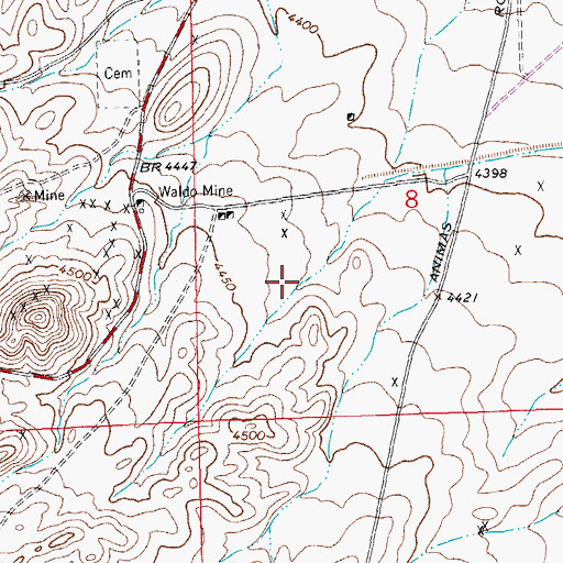 Topographic Map of Judita Group, NM