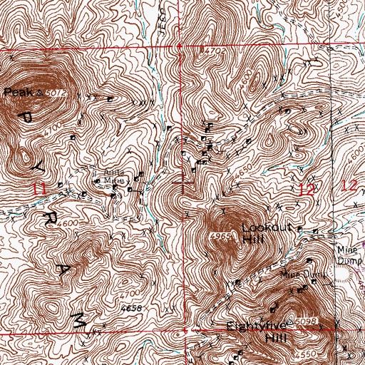 Topographic Map of Mikesell Group, NM