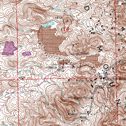Topographic Map of Nellie Bly Mine, NM