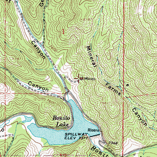Topographic Map of Hope Prospect, NM