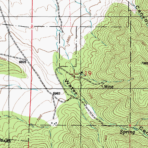 Topographic Map of Iron Blossom, NM