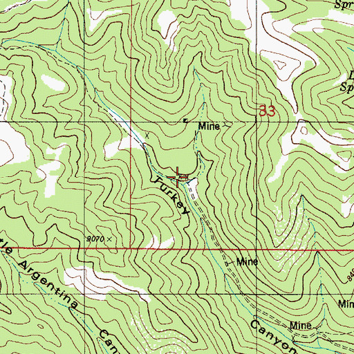 Topographic Map of Montezuma Claim, NM