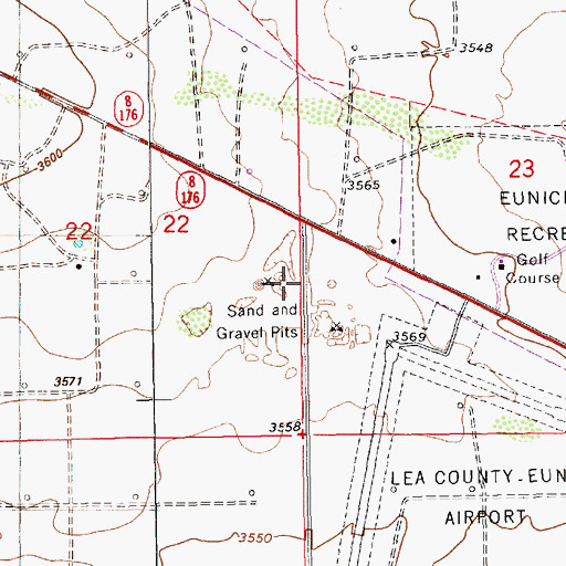 Topographic Map of Armstrong and Armstrong, NM