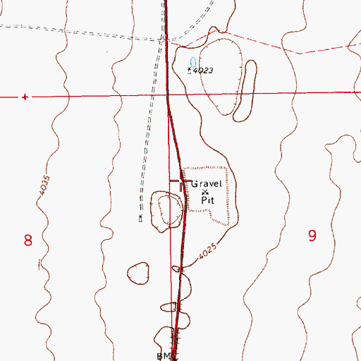 Topographic Map of Tatum Pit, NM
