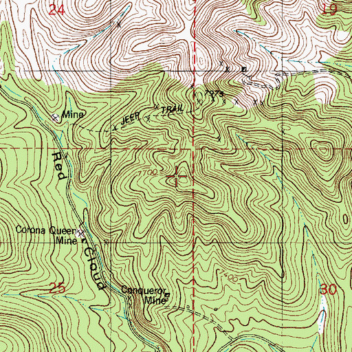 Topographic Map of All American Prospect, NM