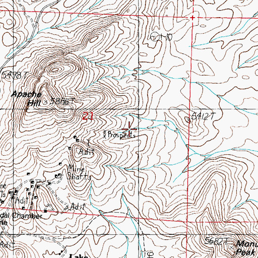 Topographic Map of Good Luck, NM