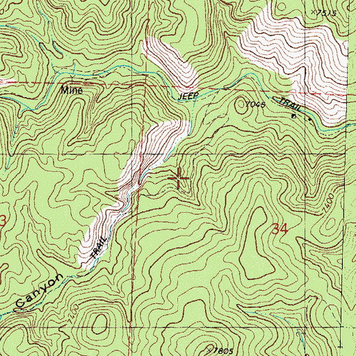 Topographic Map of Readjustor, NM