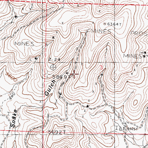 Topographic Map of Katherine, NM