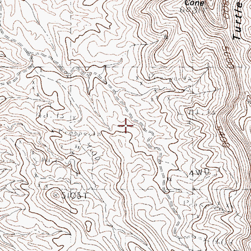 Topographic Map of White Star Vein Mine, NM