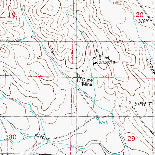 Topographic Map of Old Dude, NM