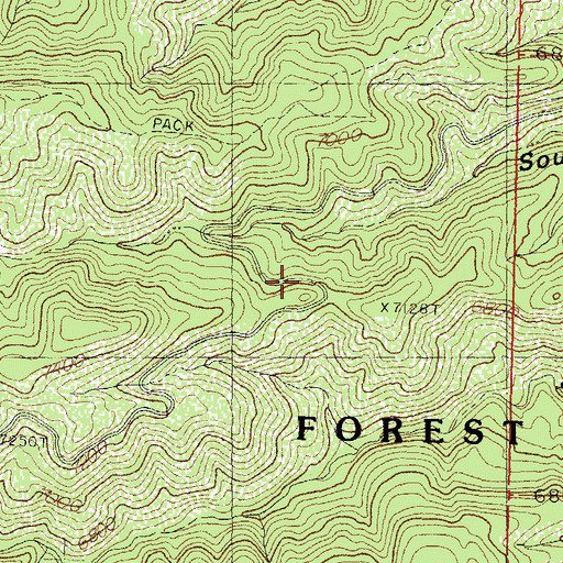 Topographic Map of Petaluma, NM