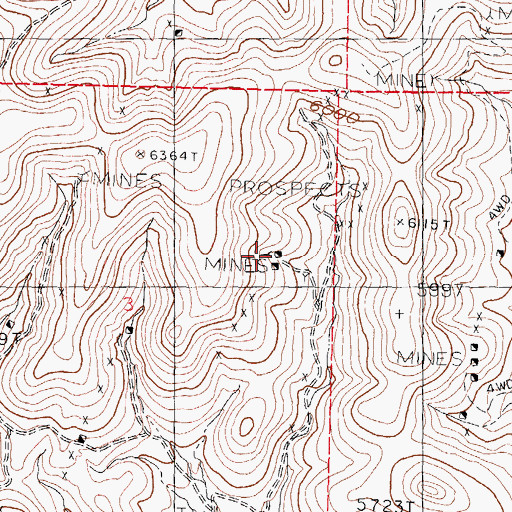 Topographic Map of Ready Pay, NM