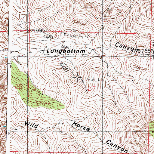 Topographic Map of Flouride, NM