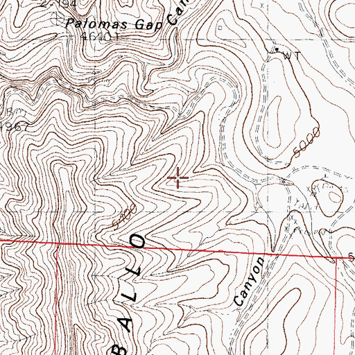 Topographic Map of Red Top, NM