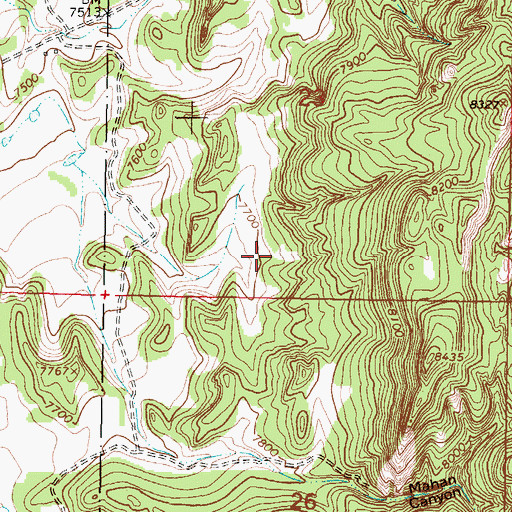 Topographic Map of Amick Prospect, NM