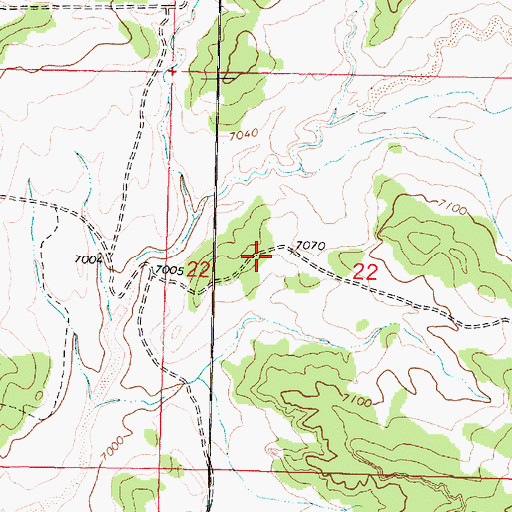 Topographic Map of Crook Number Two Group, NM