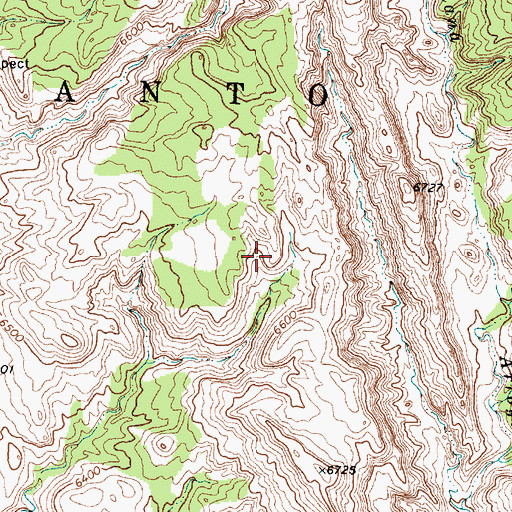 Topographic Map of Goodner Section 24 and 25 Mine, NM