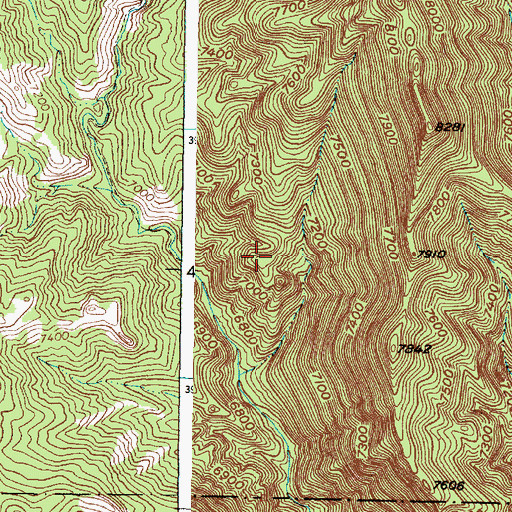 Topographic Map of Group B Claims, NM