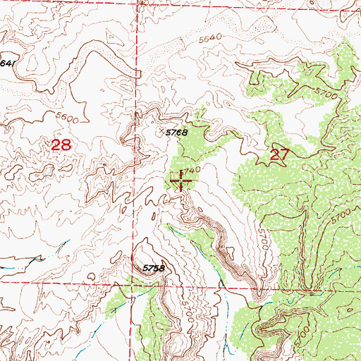 Topographic Map of Heron Prospect, NM