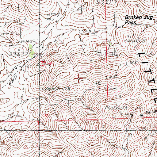 Topographic Map of Sylvanite Mine, NM