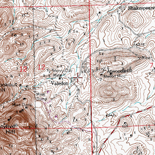 Topographic Map of Bessie, NM