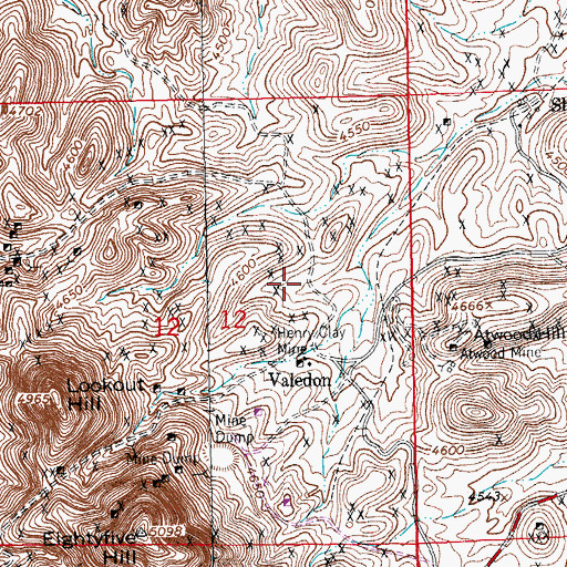 Topographic Map of Triangle Lode, NM