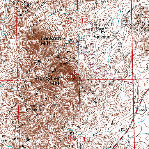 Topographic Map of Bisbee Lode, NM