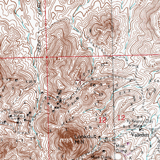 Topographic Map of Bonnie Jean, NM