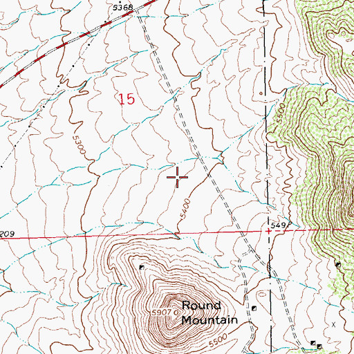Topographic Map of Weatherfords Uranium Deposit, NM