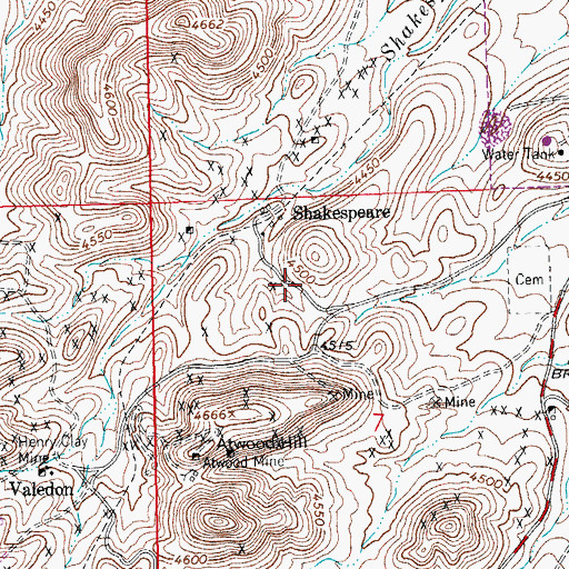 Topographic Map of Yellow Jacket, NM