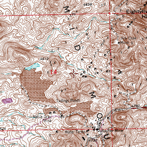 Topographic Map of Cobra Negra, NM