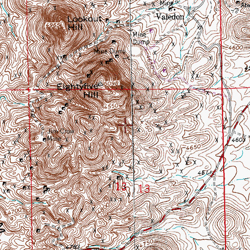Topographic Map of Duchess Lode, NM