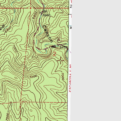 Topographic Map of Lowdermilk Pit, NM