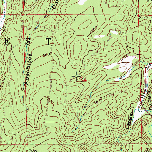 Topographic Map of Molly R., NM