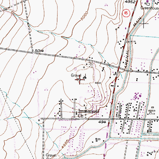 Topographic Map of Sena Pit, NM