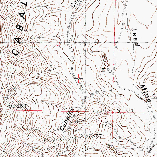 Topographic Map of Cox Mine, NM