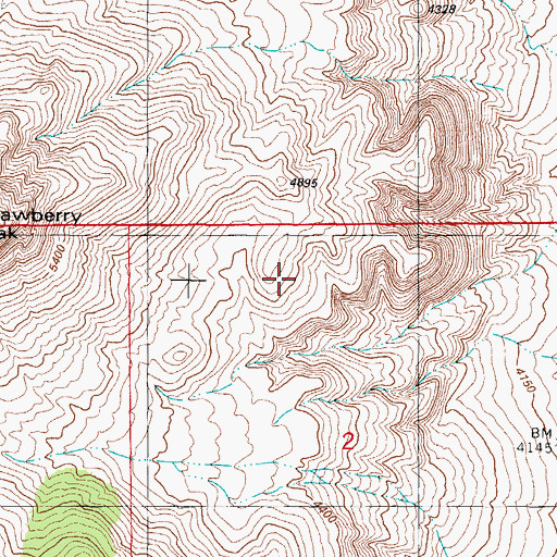 Topographic Map of Harding Deposit, NM