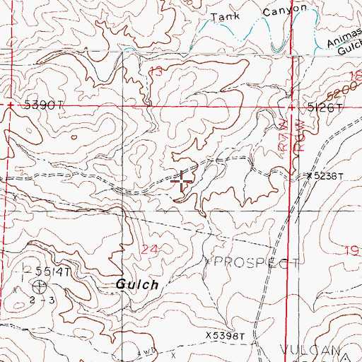 Topographic Map of Lost Arrowhead, NM