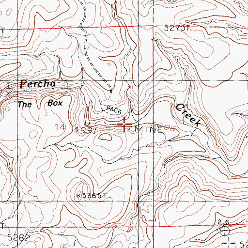 Topographic Map of Hall Mine, NM