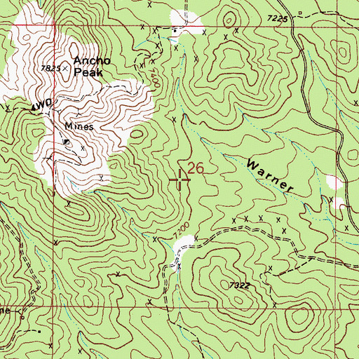 Topographic Map of Magnetite Iron Lode, NM