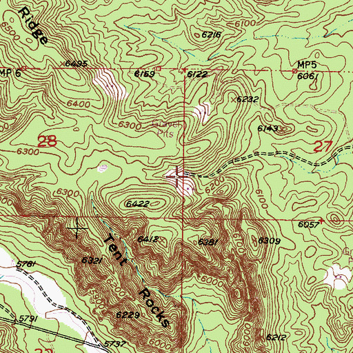 Topographic Map of Pumice Mine, NM