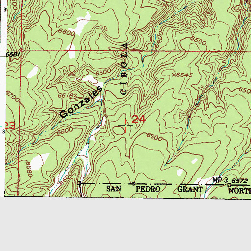 Topographic Map of Crummy Number One Prospect, NM