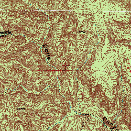 Topographic Map of Smuggler Lode, NM