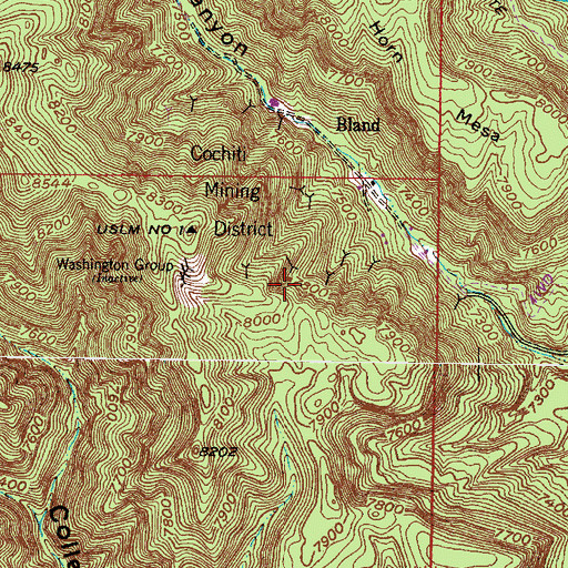 Topographic Map of Black Girl, NM