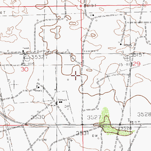 Topographic Map of Hobbs Chemical Plant, NM