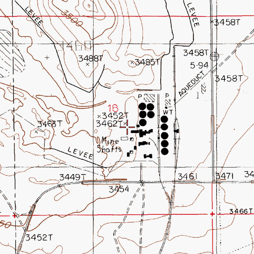 Topographic Map of National Potash Mine, NM