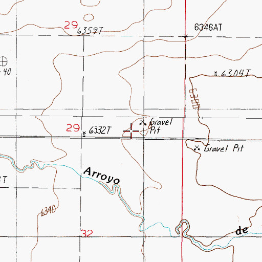 Topographic Map of Jacks Pit, NM