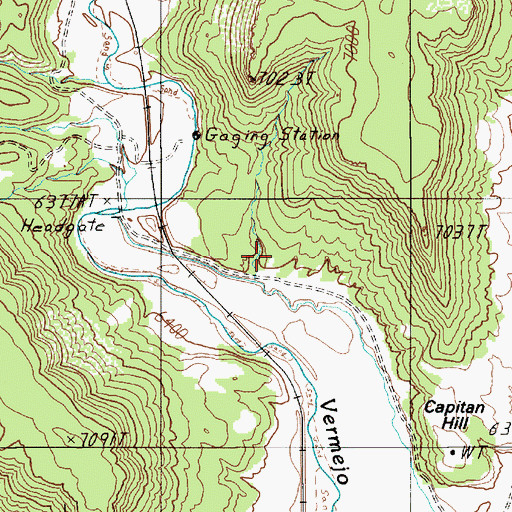 Topographic Map of Dawson Number 7, NM