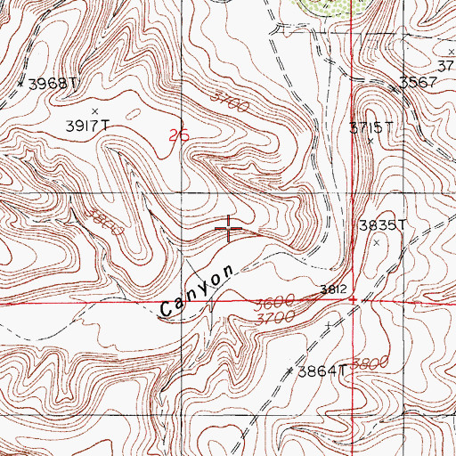 Topographic Map of Rocky Arroyo, NM