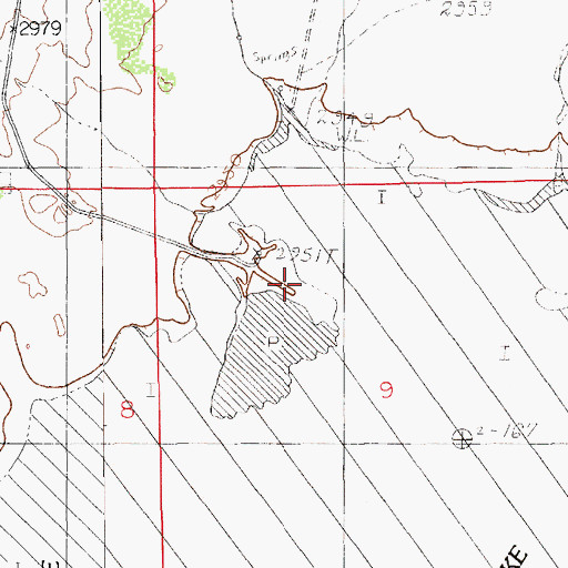 Topographic Map of Salt Lake Mine, NM